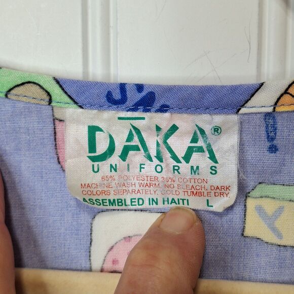 Womens Size L Short Sleeve Scrub Tops Nursery Baby Child Various Brands Lot Of 4 - Picture 11 of 14